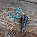 Mystical Black and Royal Blue Sodalite Pendulum