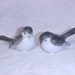 Vintage Pair Sparrow Bird Figurine Made In Japan Ceramic Circe 1940's