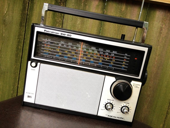 vintage 80s radio Realistic Patrolman SW-60 radio by mkmack