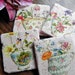 RESERVED FOR MEG Coaster Set Of Four Natural Stone Home Decor Vintage Tea Cups And Posies. From Country Home City Home.