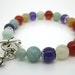 Fertility Bracelet, Amazonite, Amethyst, Carnelian with Turtle Charm