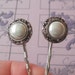 White Pearl Hair Pins - Silver Bobby Pins with Small White Pearl - Wedding Hair Pin - Pearl Hair Accessory - Bridal Accessory - Fall Wedding