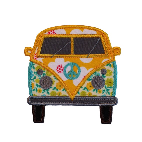 Hippy Van Applique Machine Embroidery by BigDreamsEmbroidery