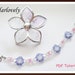 Swarovski Rose Purple Flower Bracelet - PDF Tutorial