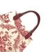 French Country Red Pink Toile Handbag Purse Flowers Animals