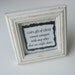 CLEARANCE Framed Paper Art: Handmade Inspirational Phrase / White Distressed Painted Frame - Cannot Compare