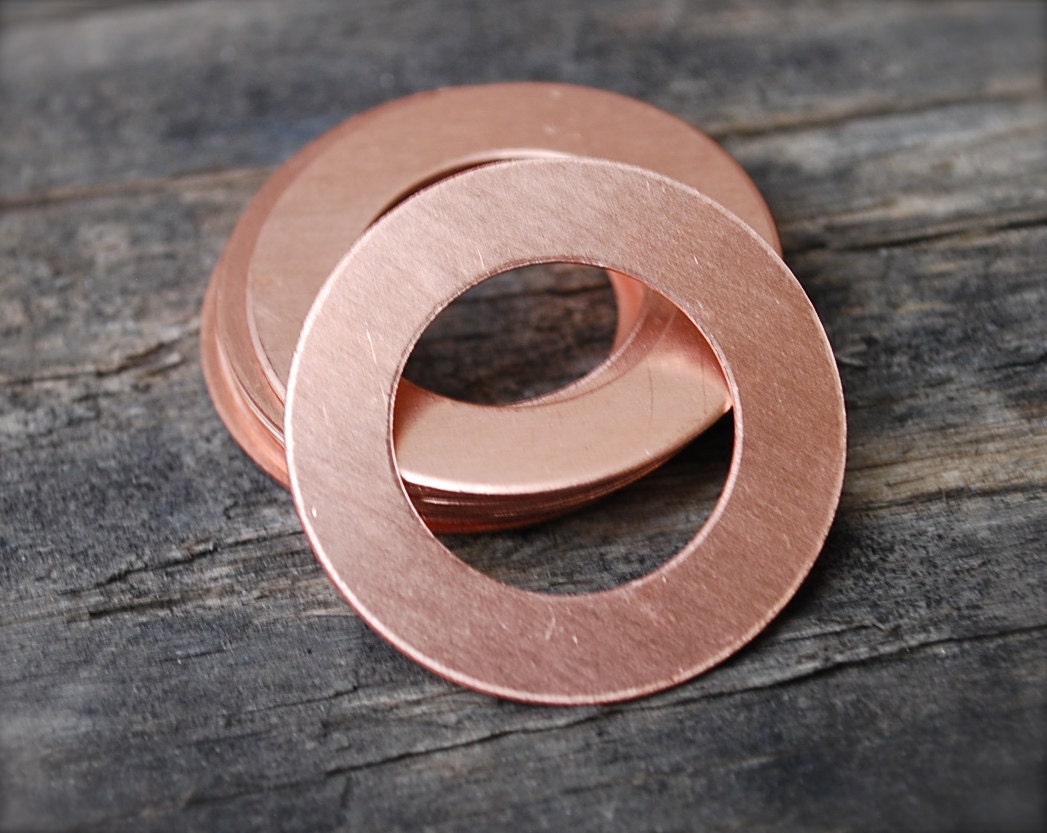 Copper Washer1 inch 6 pack 24g. Great for your Jewelry