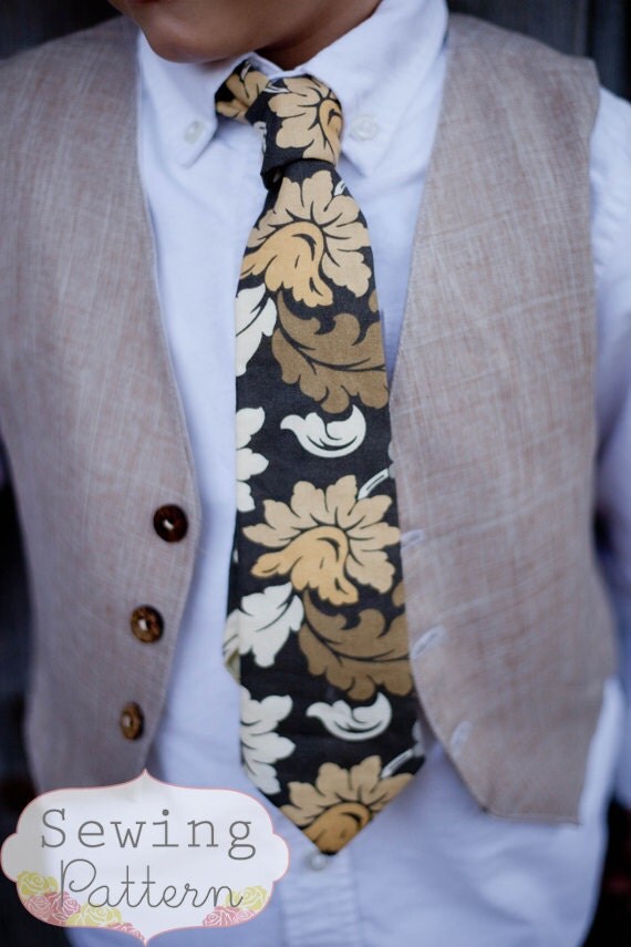 INSTANT DOWNLOAD Boy's Tie Sizes 12/18 months by sewsweetpatterns