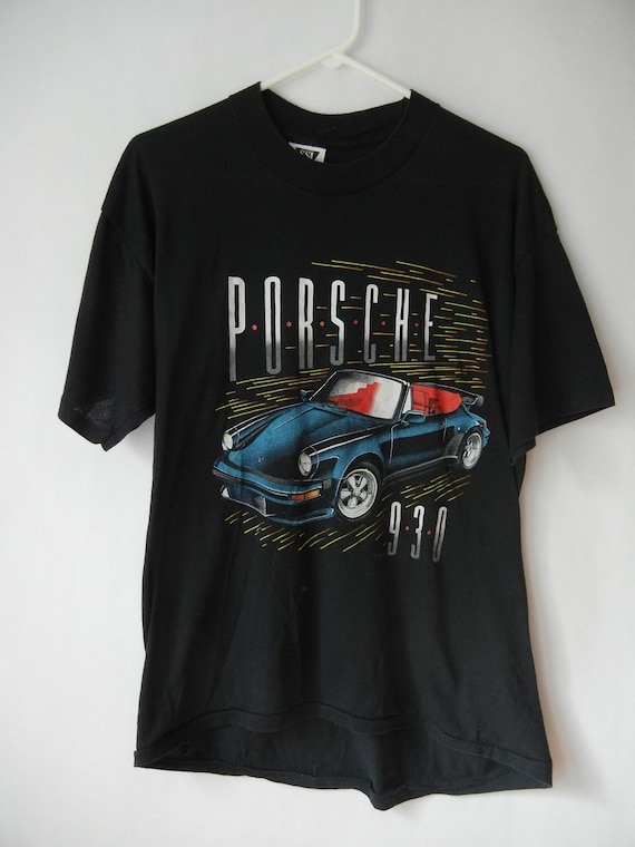 Vintage 90's Porsche T Shirt Size Large Thin Soft Car