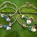 Custom Listing For Jade...SALE-Matching Mom and Daughter--Beach Glass and Shell Personalized Bangles