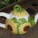 Ceramic Sunflower Tea Pot Teapot with Lid Kitchen Dining Serving Home Decor Wedding Gift Collectibles Yellow Brown Green Cream Flower