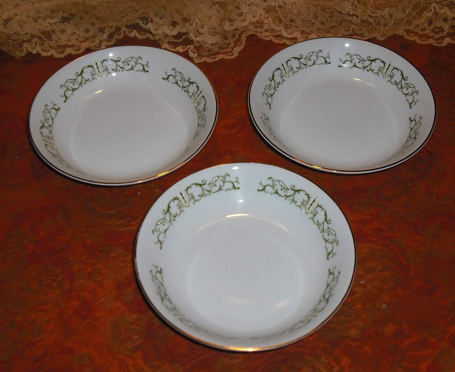 Vintage Fine China Japan Bell Flower 2999 Coupe Soup Bowl