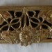 V I N T A G E Brass Ornate Stamp Roll Box - Office Writer Desk Organizer