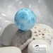 Larimar turtleback sphere, nice ocean blue Larimar Reiki stone - 90.0 ct