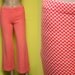 Vintage 60s red checkered flared pants disco hippie (small)