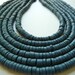 Blue Heishi Coco Wood Beads (Full Strand) - 4-5mm - Large 2mm Hole