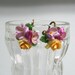 1950's porcelain flower earrings ... Coalport England