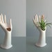 vintage white porcelain hand vase / ring holder ... made in Japan