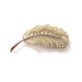 Vintage Feather Pin Brooch Pearl and Silver