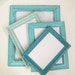 Shabby Chic Picture Frames Set Aqua Turquoise Shabby Chic Home Beach Wedding Decor