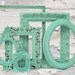 Shabby Chic Picture Frames Set Aqua Turquoise Shabby Chic Home Beach Wedding Decor