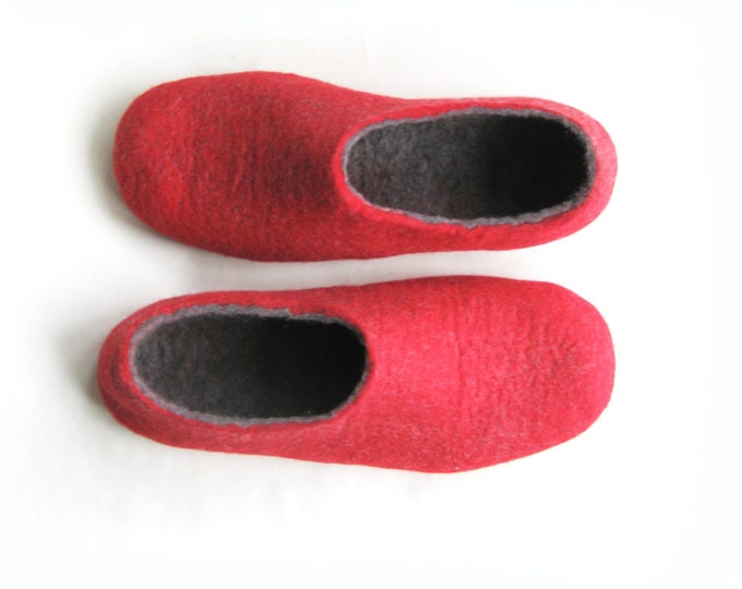 Felted Slippers, Boiled Wool Shoes, Clogs For Women, house boot slippers, Warm Slippers, Eco Wool Slippers, Cold Feet, Romantic Gift Wife