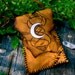 SALE- Celtic Crescent Moon- Rustic leather bag