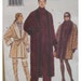 Reversible Wrap Coat Pattern, Loose Fitting, A line, Roll Up Sleeves, Tie Belt, Vogue No. 9105 UNCUT Size 12 14 16