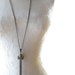 Tassel Pendant Necklace, Antique Brass Chain with Round Fringed Pendant