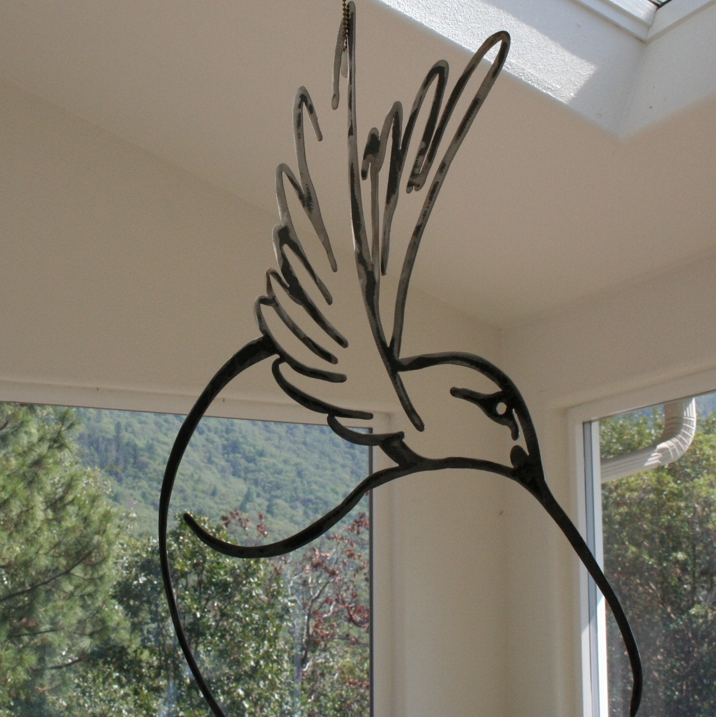 Hummingbird Rustic Hanging Art Metal Hummingbird Custom Steel