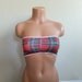 S / Bandeau Bra Red Plaid
