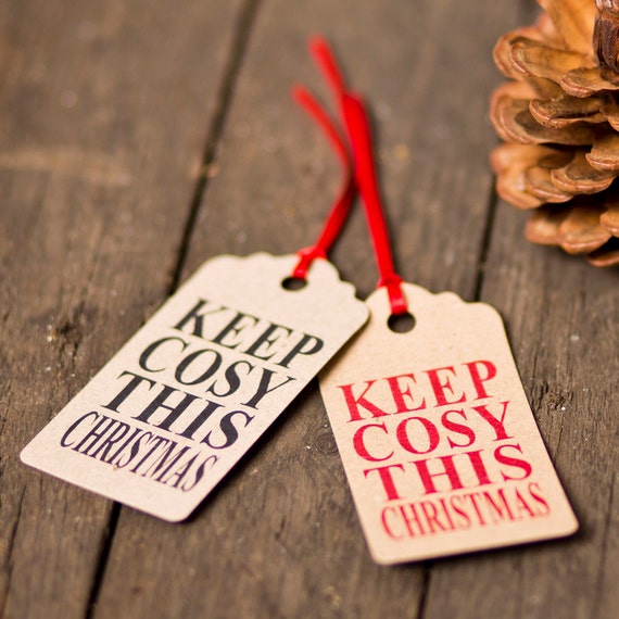 Keep Cosy Recycled Christmas Gift Tags by SophiaVictoriaJoy