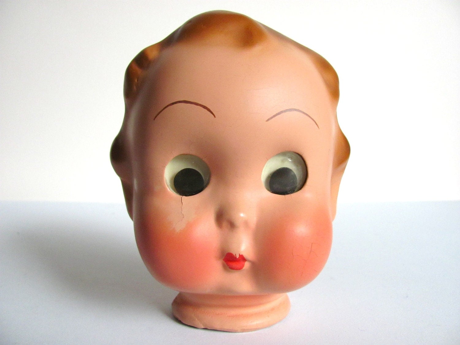 Antique Composition Googly Eye Doll Head