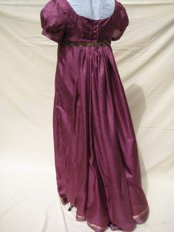 Regency Dress Ball gown. CUSTOM MADE. Antique Indian Silk