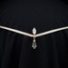 Elegant two crystal silver wedding headpiece circlet tiara