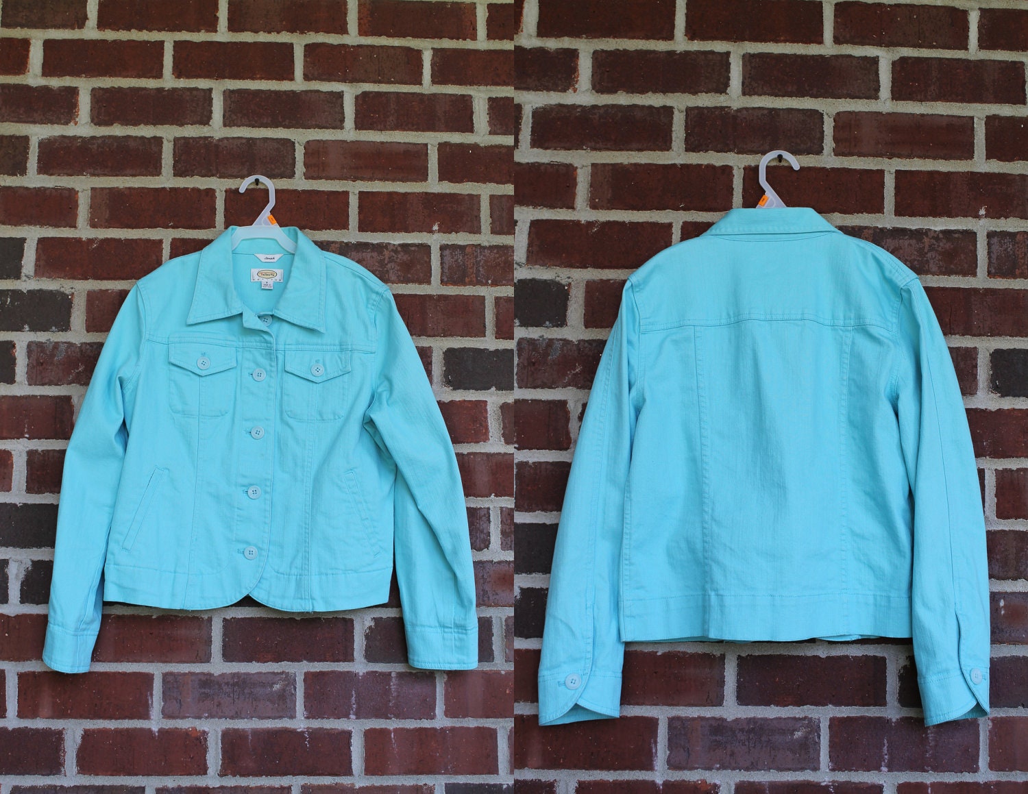 pastel colour denim jacket