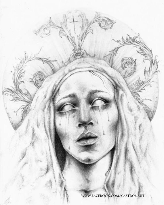 Mother mary sketch - Imagui