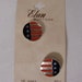 Vintage Red, Silver & Blue Flag Buttons