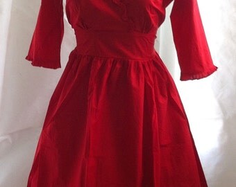 Items similar to Red Rockabilly Bridesmaid Dress on Etsy