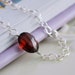 Genuine Garnet Bracelet January Birthstone Child Children Girl Genuine AAA Cranberry Red Gemstone Wire Wrapped Sterling Silver Jewelry