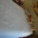 Antique FRENCH BEDSPREAD White PIQUE de Marseille scalloped embroideries & fringes