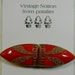 Reserved for Okiegirlstuff 1930 Art Deco Red Czechoslovakian Belt Buckle