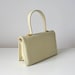 vintage 1960s handbag / 60s mod purse / ivory handbag