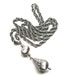 Monet Necklace/ 60s Silver rope chain, tassel, circular pendant, filigree, 1963