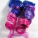 Dreamscape / Human Hair Extension / Purple Pink / Long Tie Dye Colored Hair