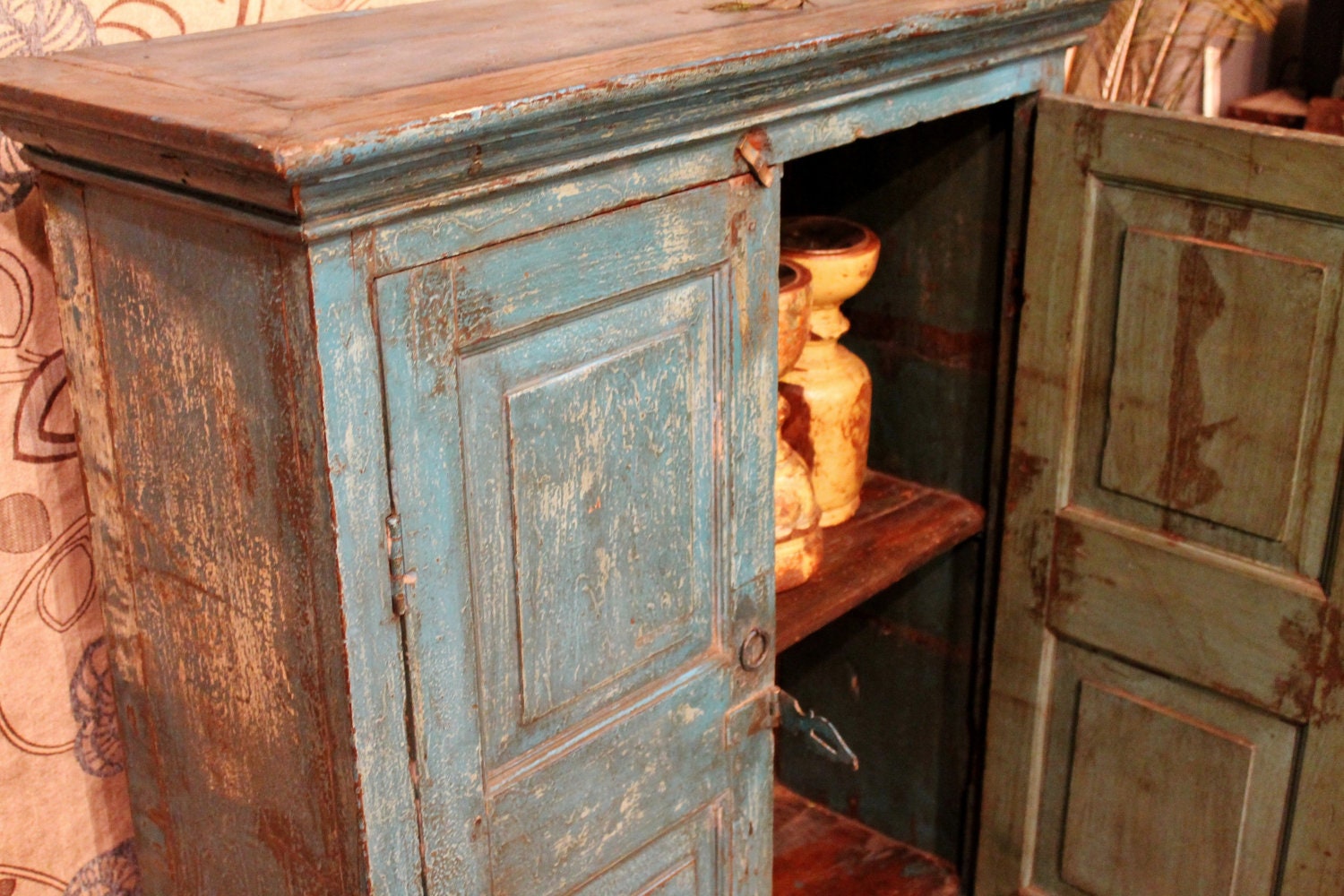 SALE Bright Blue Antique Cabinet   Il Fullxfull.363168704 Qno7 