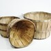 Rustic wood fruit baskets