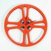 vintage film reel CLOCK tangerine orange
