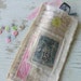 Fabric glasses case - glasses pouch - shabby chic - Hostess gift - French Postage stamps - Paris fabric- french inspired