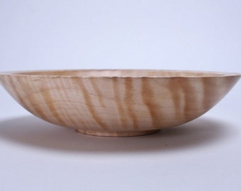 Quilted Ambrosia Maple Wooden Bowl #946 8 1/8" X 2"